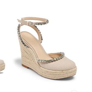 Cinq a Sept Jeanne Crystal Linen Espadrille